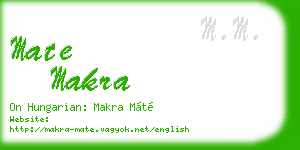 mate makra business card
