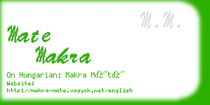 mate makra business card